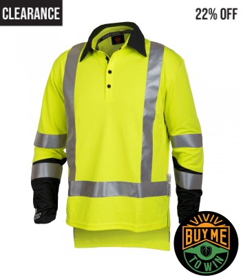 Hi Vis Silverdry Long Sleeve Polo